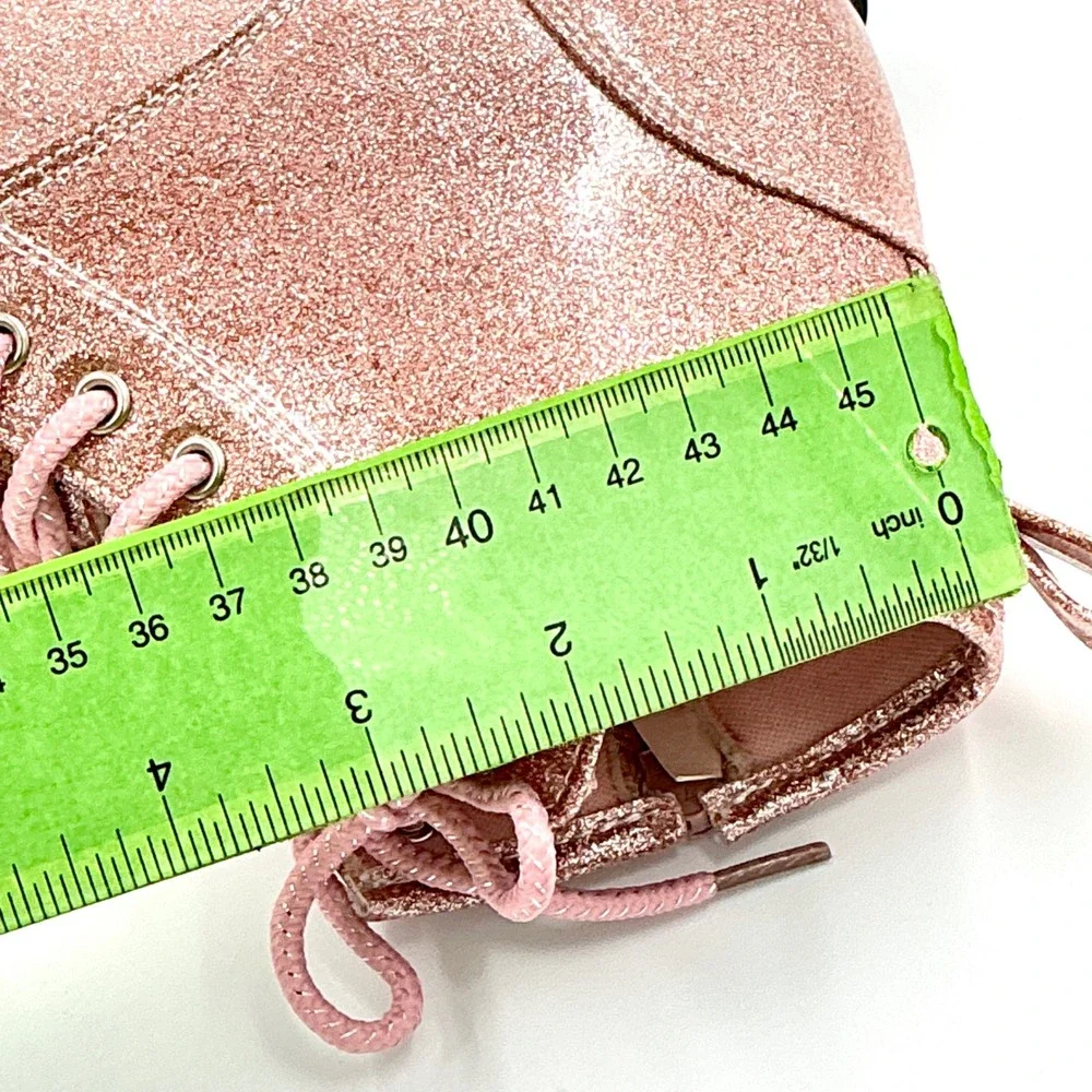Lucky Brand Girls Size 3 Boots Pink Glitter Zip NEW Kristen Little Kid $55